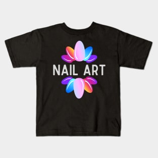 Nail Art Lotus Kids T-Shirt